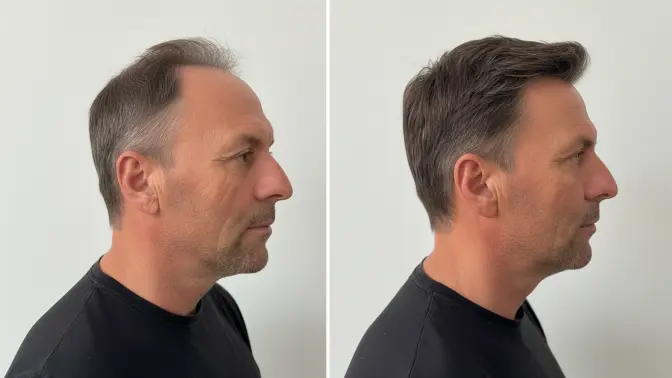 Before and after hair transplant result 11